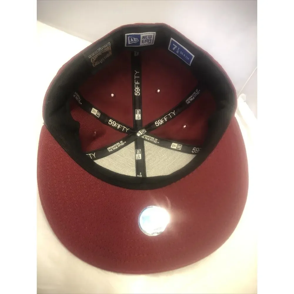 Vintage Philadelphia Phillies Maroon Plain Logo Starter Hat 100% Wool (7 1/8””)